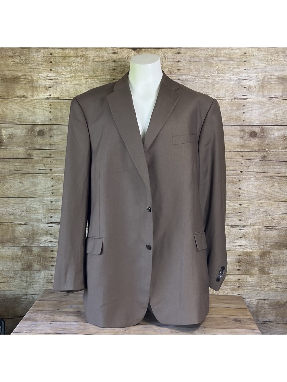 Angelo Rossi High Twist Microtech Mens Blazer Hand Tailored Suit Jacket 44R